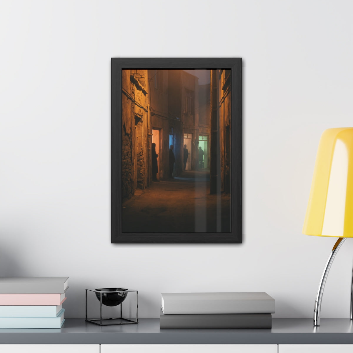 Framed Posters - Shadowed Alleyway Mystery Art Print —... |...