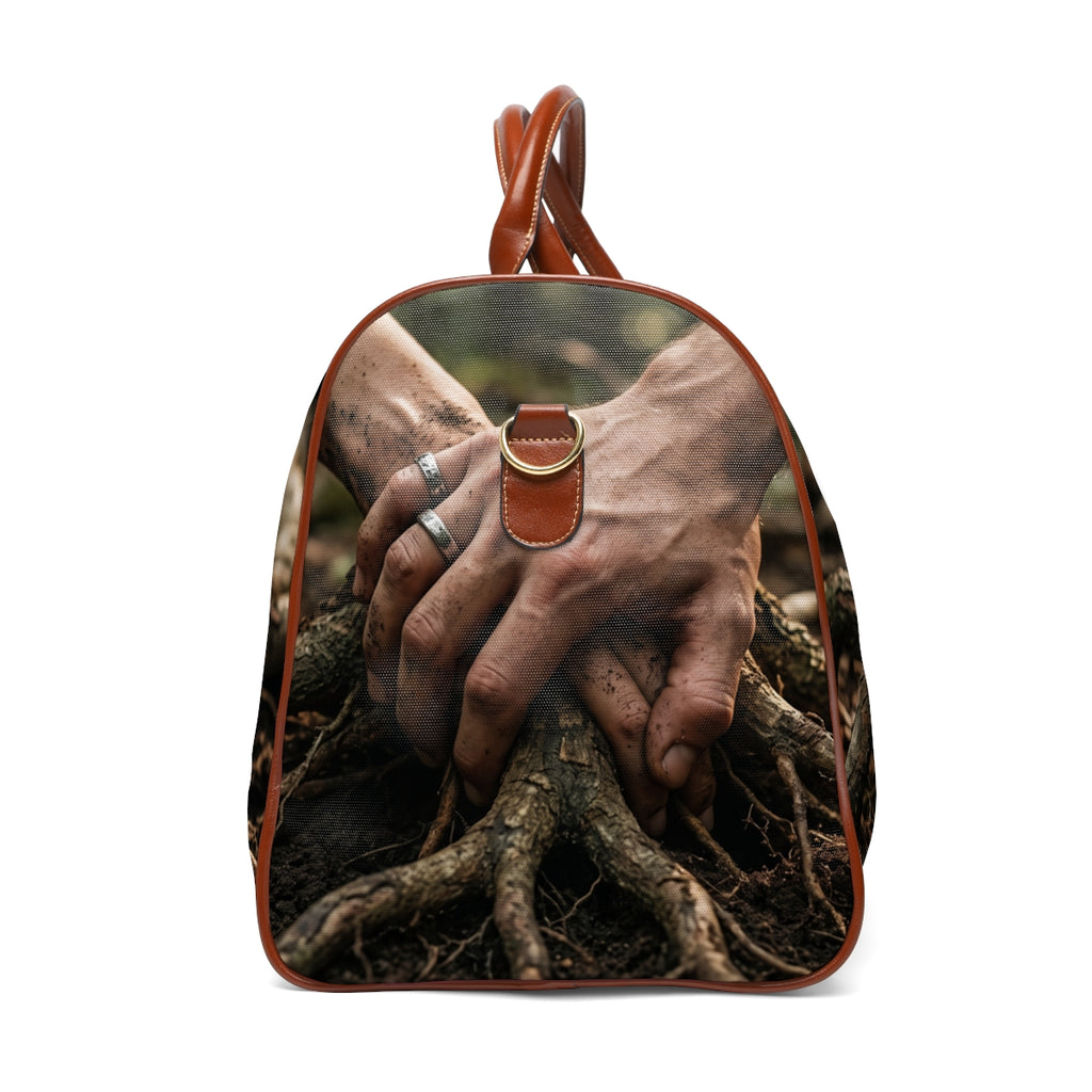 Waterproof Travel Bag with Forest Root Art