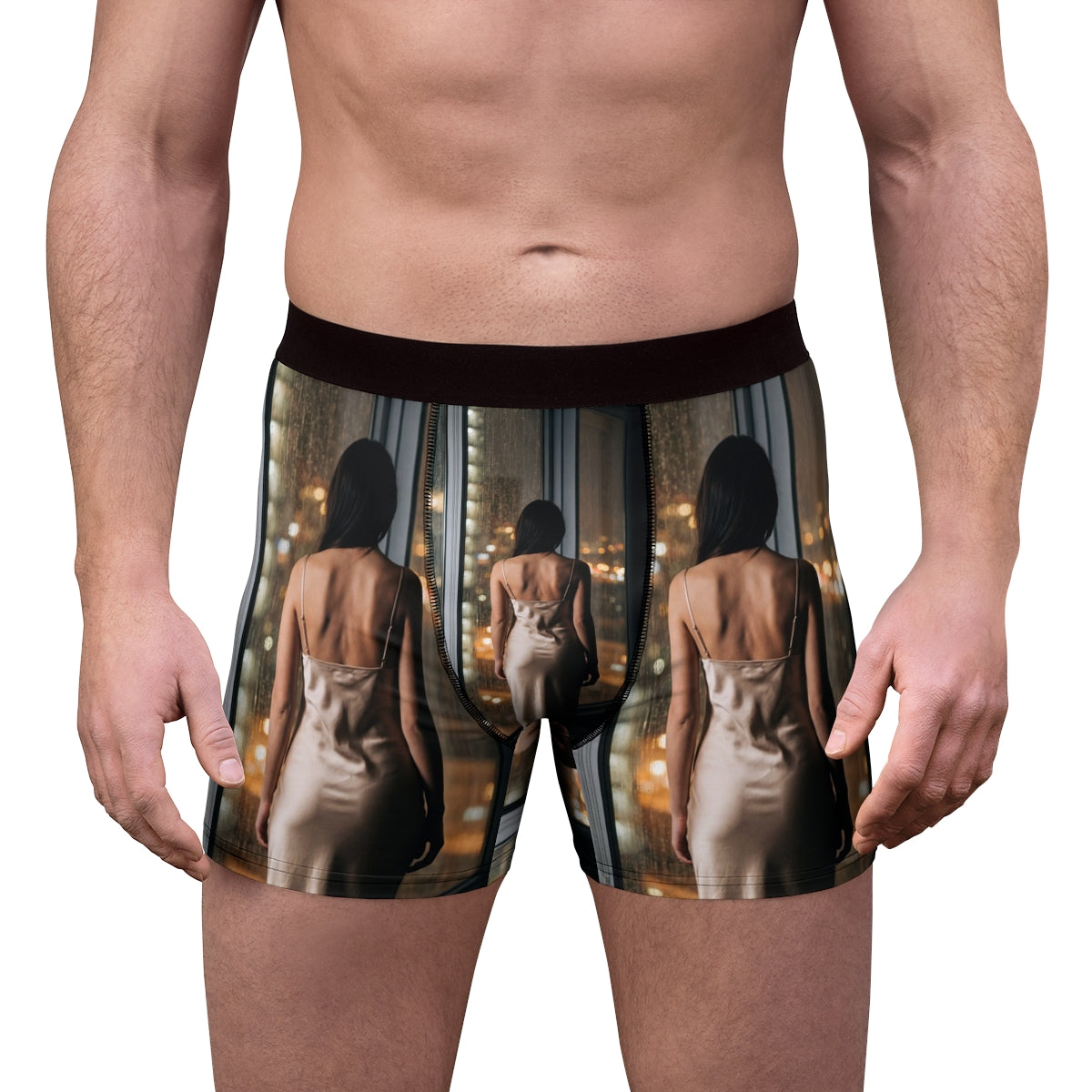 Men's Boxer Briefs - Rainscape Grid | Echovira Gallery
