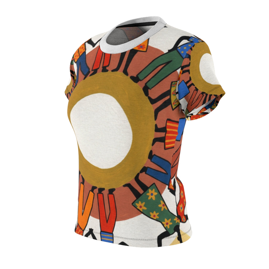 Women's Cut & Sew Tee - Unity Mandala Folk Art | Echovira...