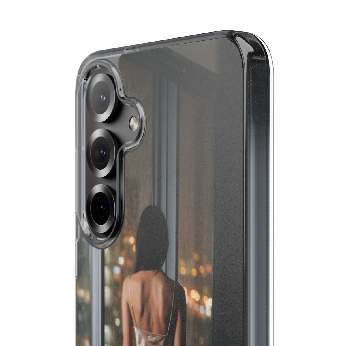 Clear Impact-Resistant Cases - Midnight Rain Clear Phone......