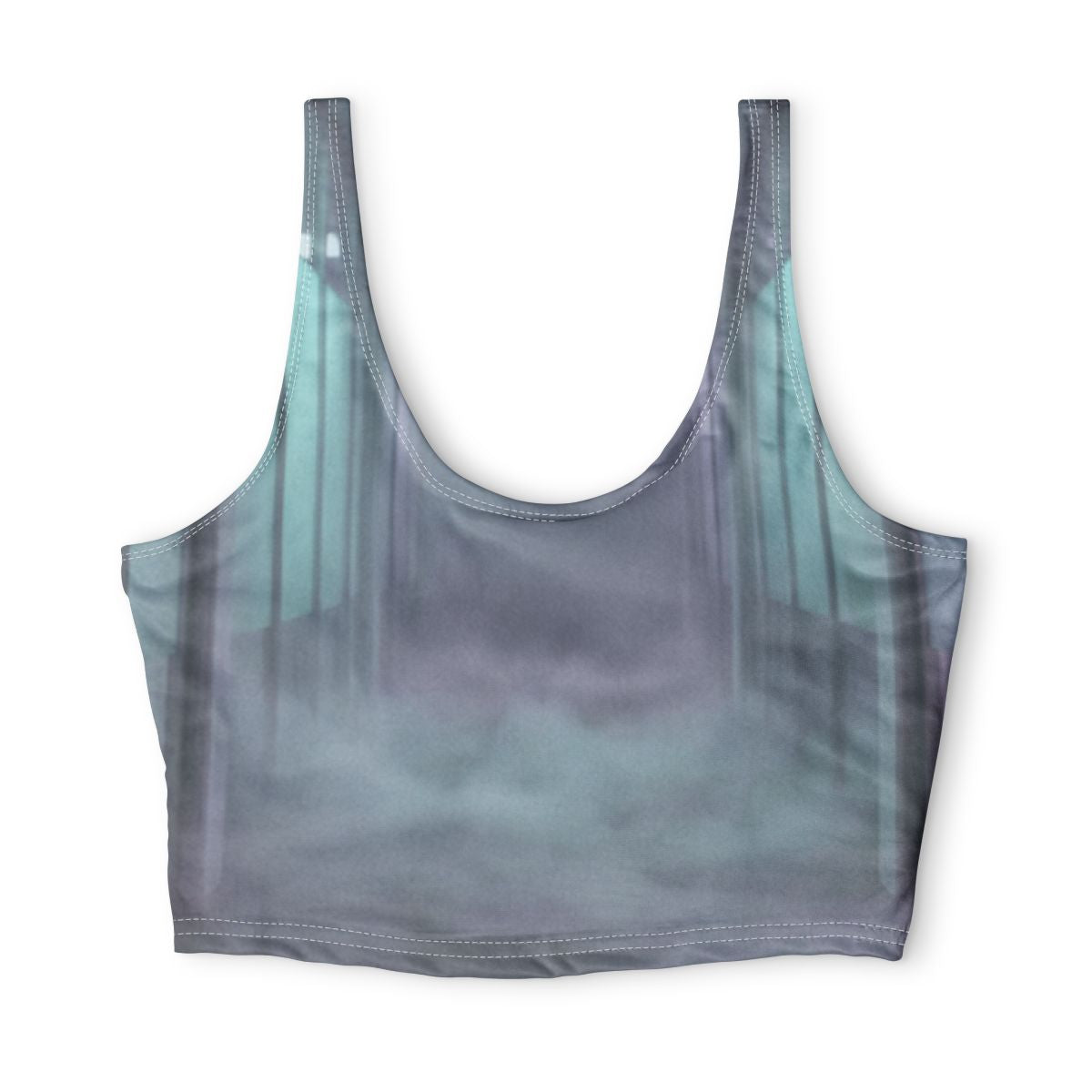 Polyester Sports Bra - Liminal Corridor Fog Art Print |...
