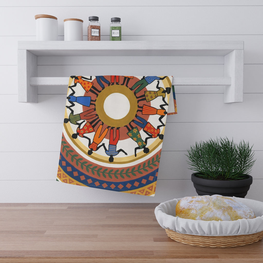Tea Towels - Unity Mandala Folk Art | Echovira Gallery