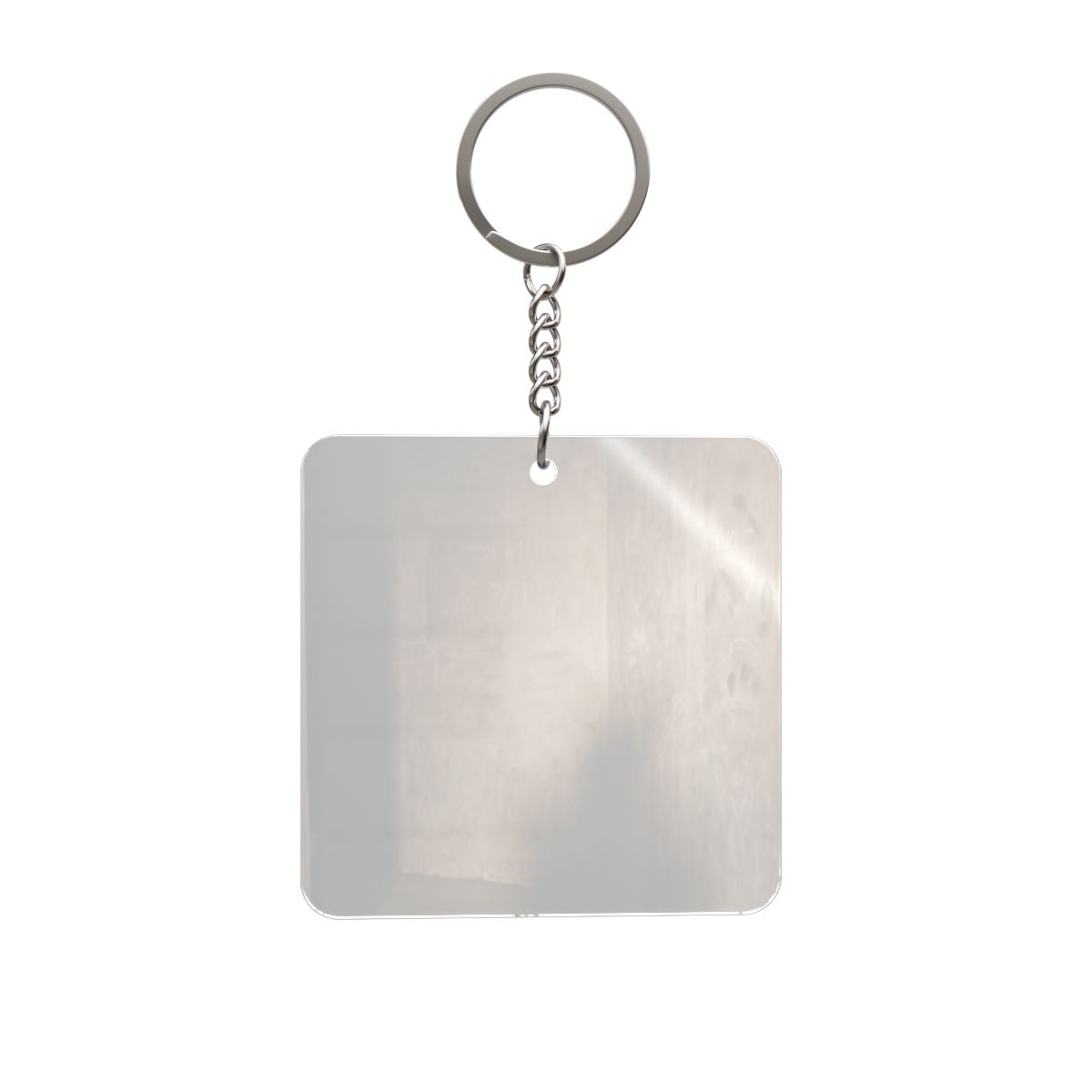 Square Keychain - Shadows of the Citadel moody architectural...