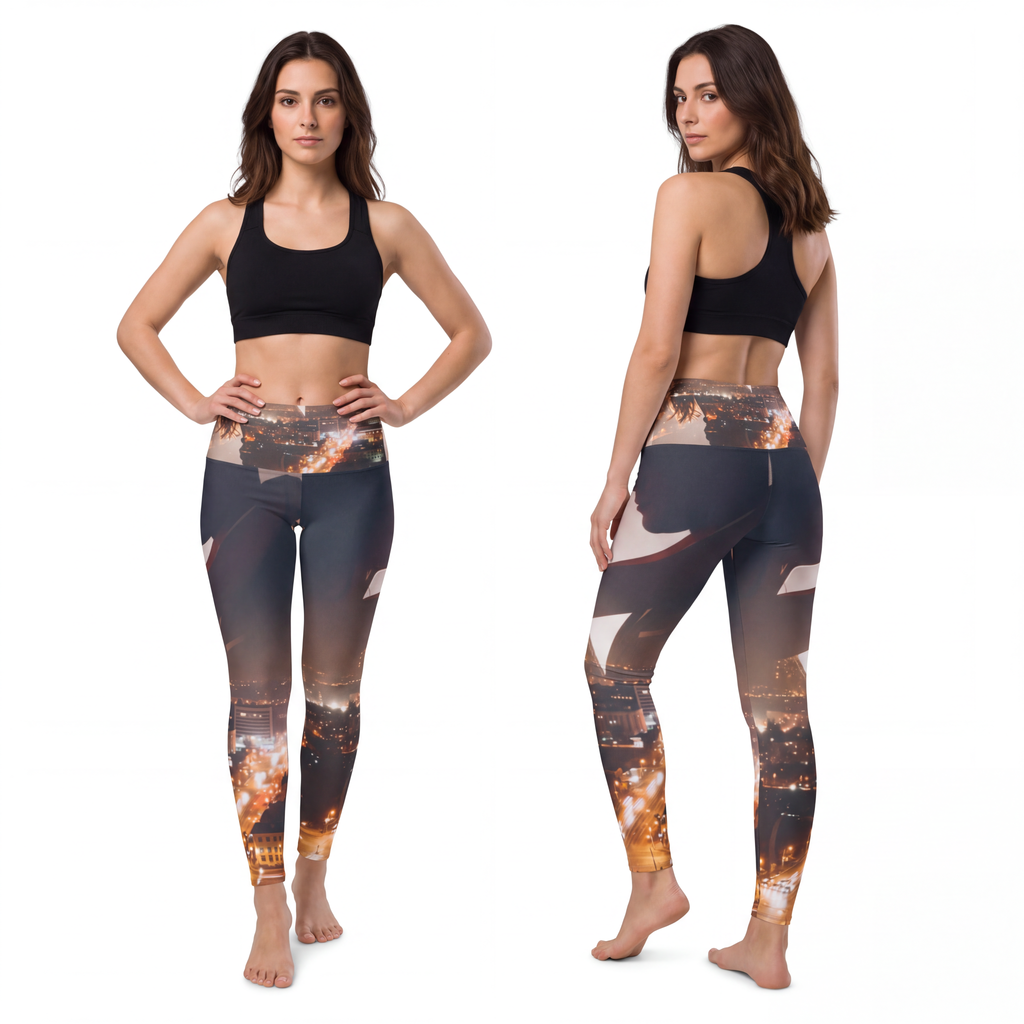 Women's Yoga Pants - Midnight City Romance | Echovira...