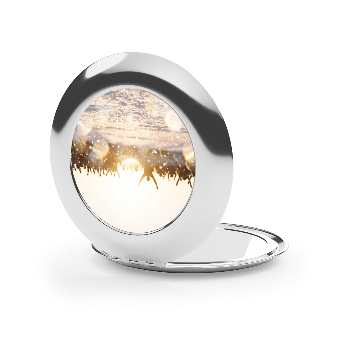 Golden Hour Crowd Celebration Travel Mirror