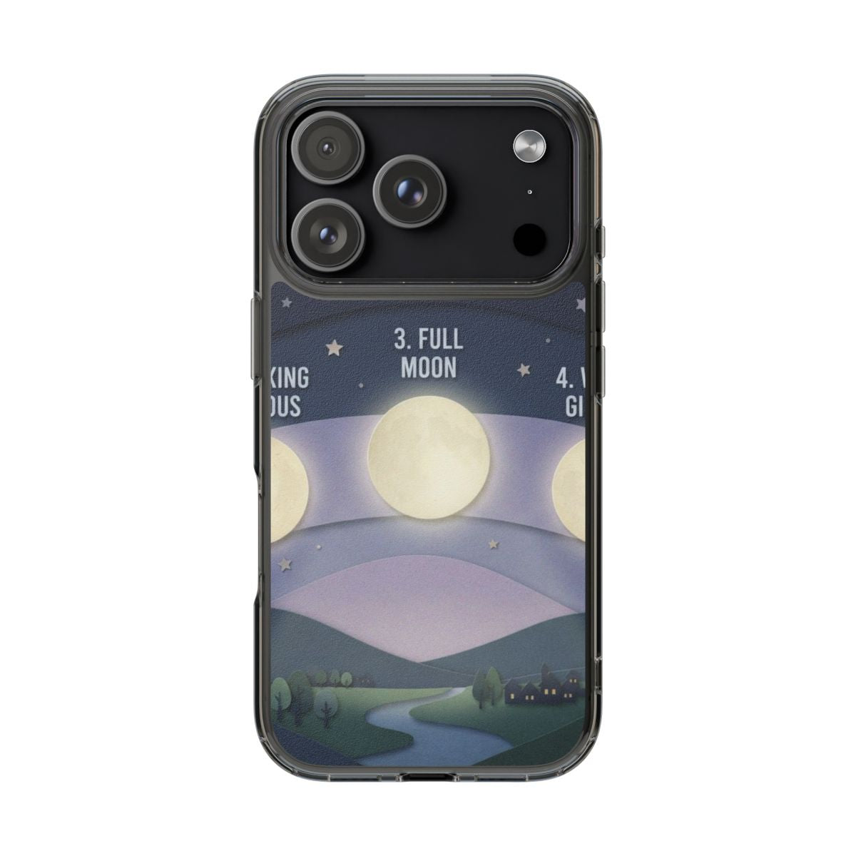 Clear Impact-Resistant Case - Moon | Echovira Gallery