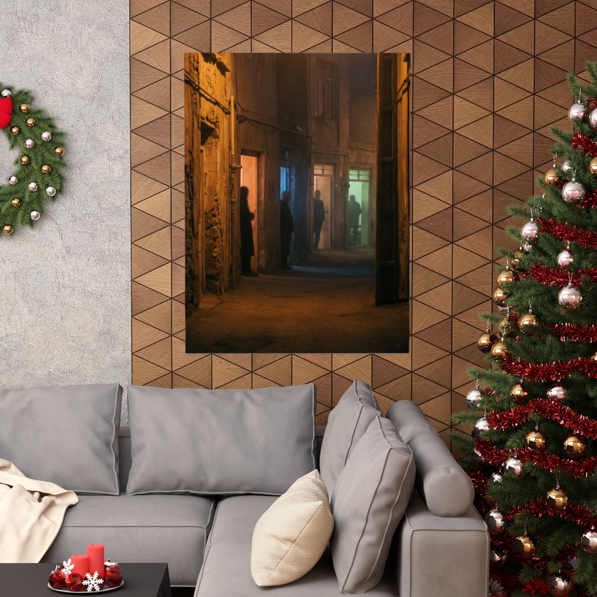 Matte Vertical Posters - Shadowed Alleyway Mystery Art Print...