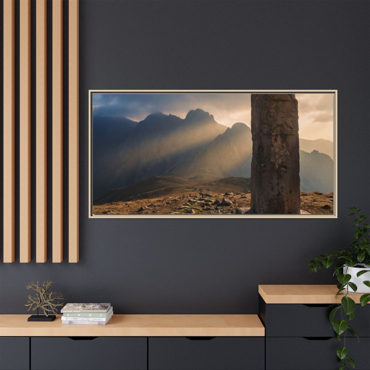 Framed Matte Canvas - Sun Peak