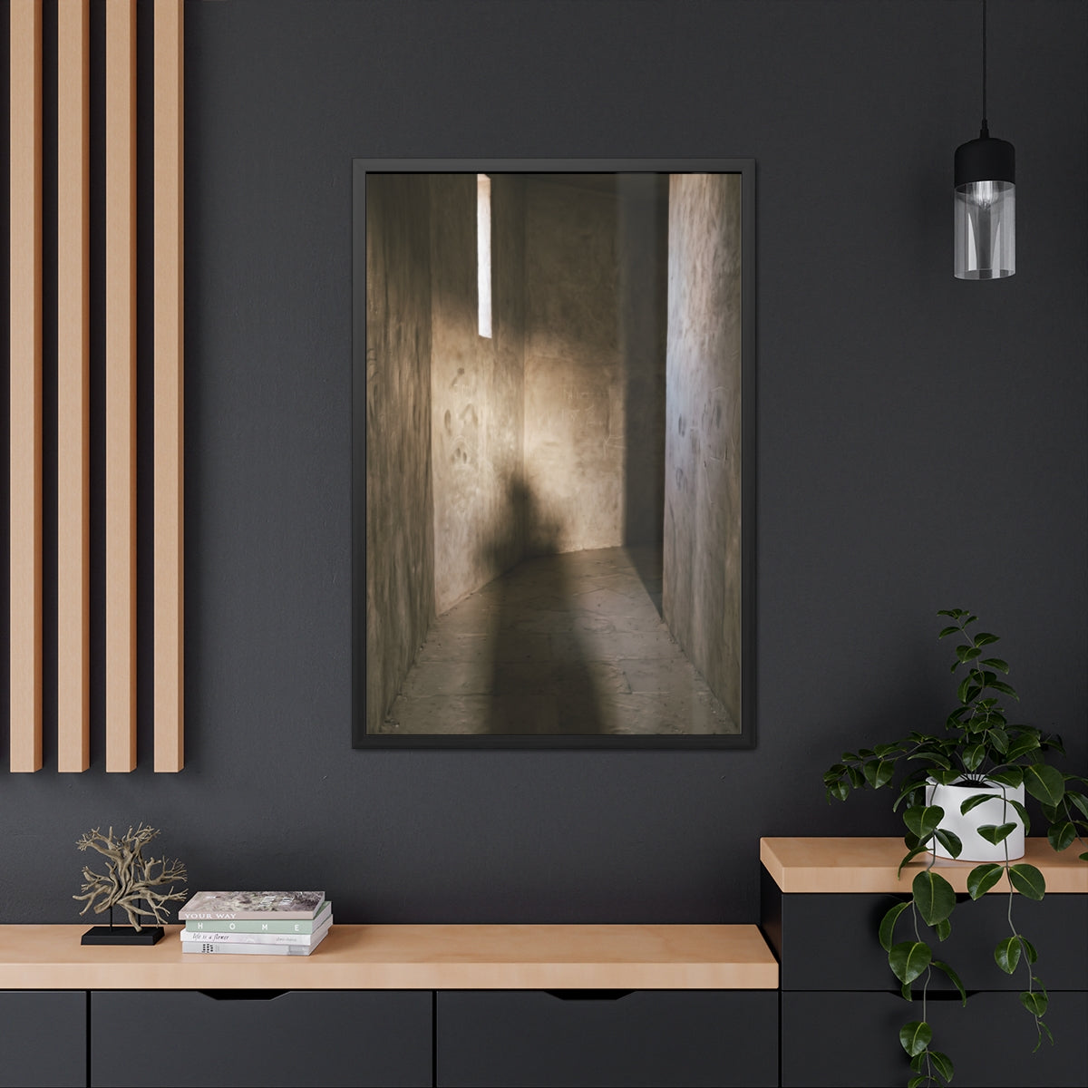Framed Posters - Shadows of the Citadel moody architectural...