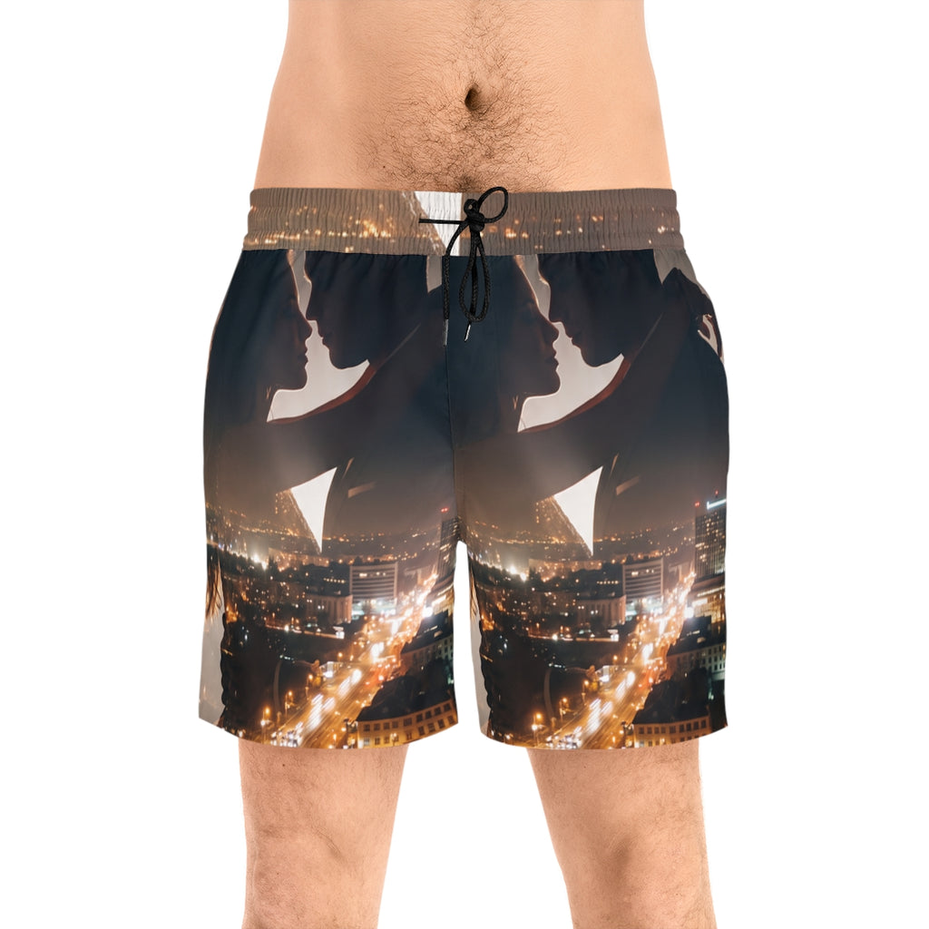 Men's Mid-Length Swim Shorts - Metropolitan Nights |...