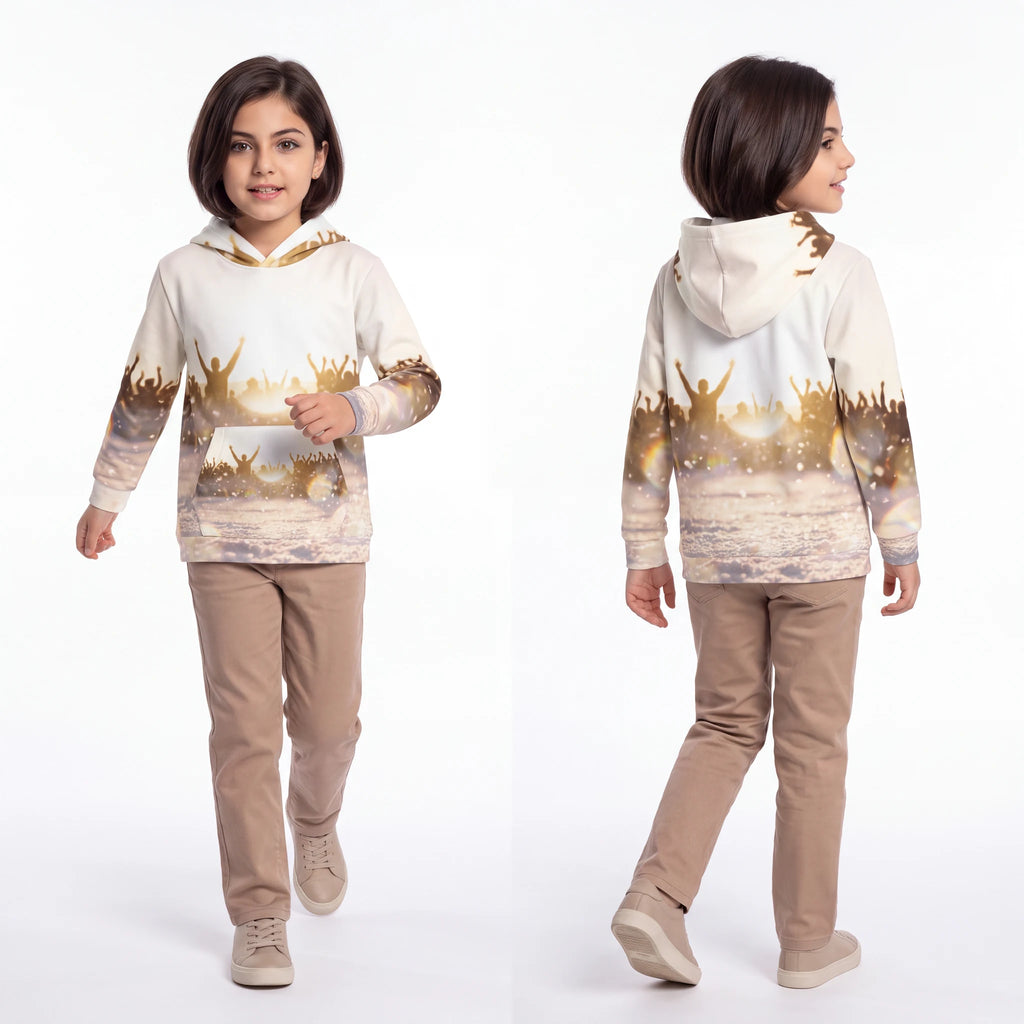 Children's Hoodie Golden Hour Crowd Art