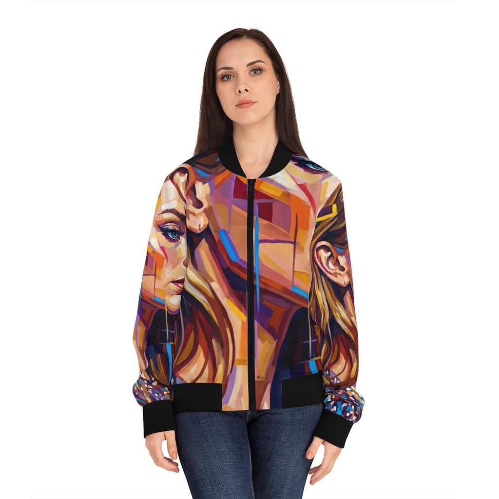 Women's Bomber Jacket - Shattered Elegance | Echovira...