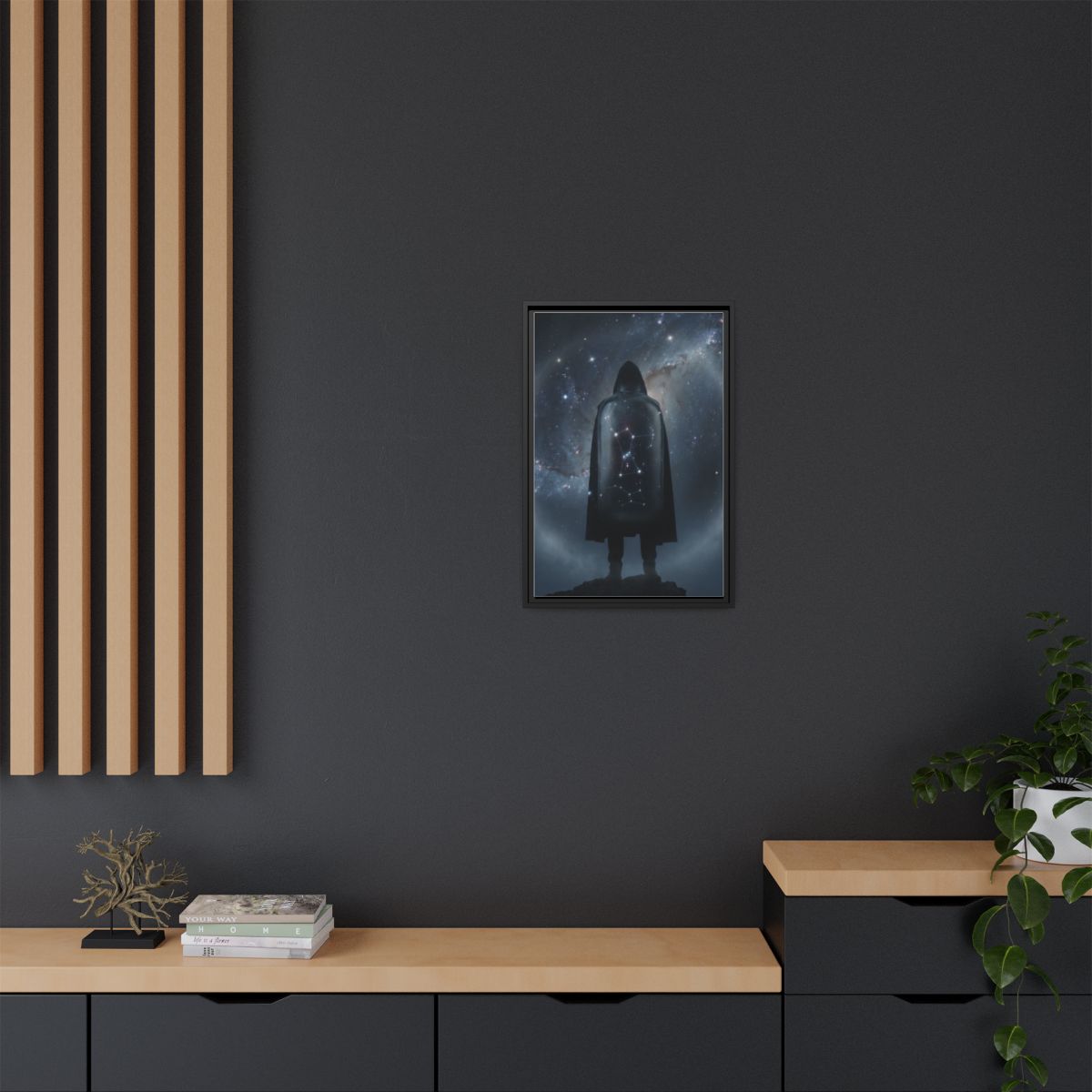Framed Matte Canvas - Cosmic Sentinel — Black / 1.25" (8×10...