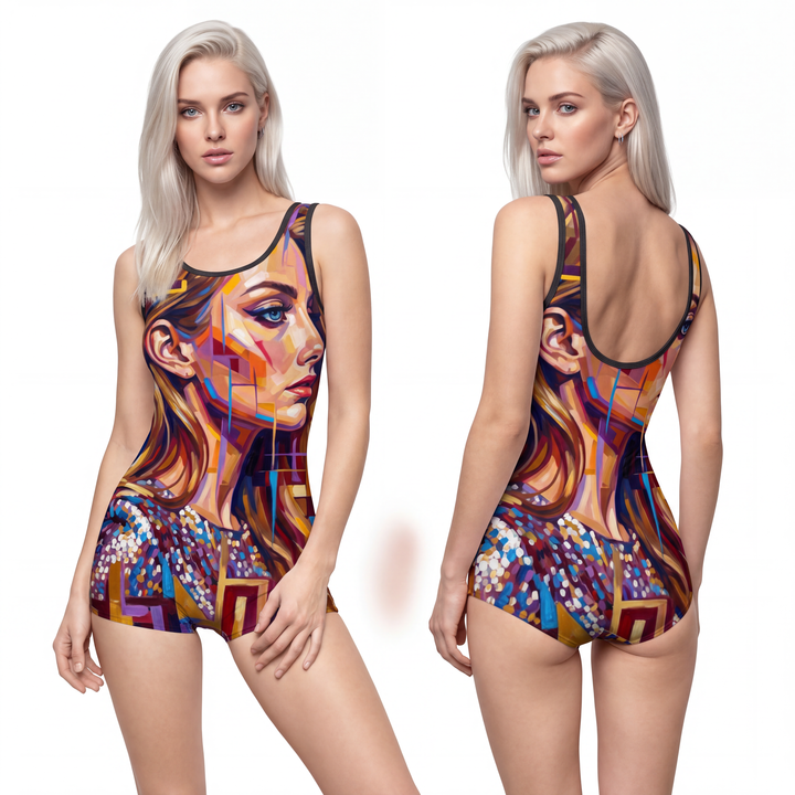 Women's Vintage Swimsuit - Shattered Elegance