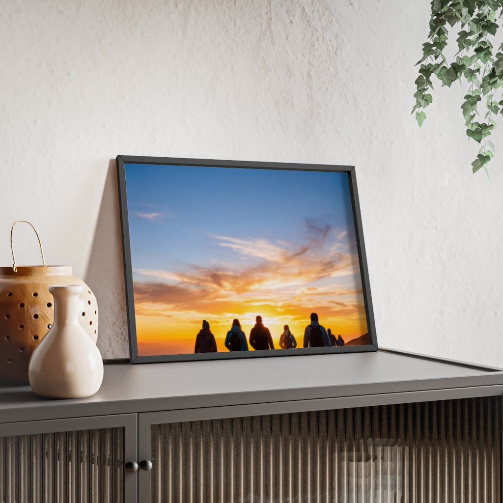 Posters with Wooden Frame - Sunrise Journey
