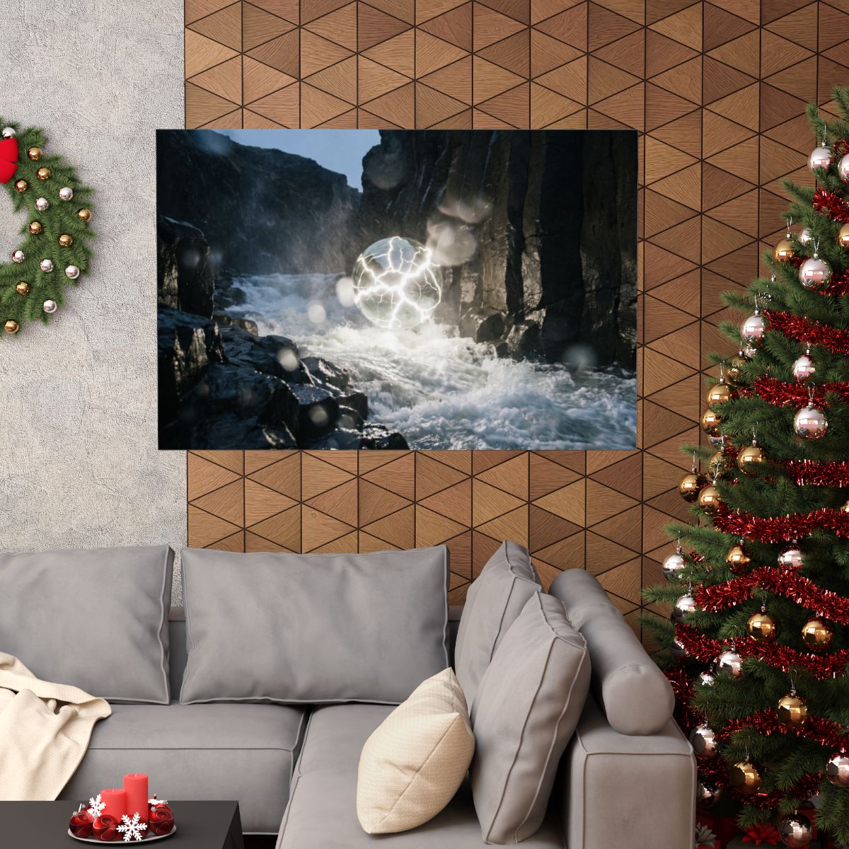 Matte Horizontal Poster - Cosmic River Rift (10×8 & 54×36) |...