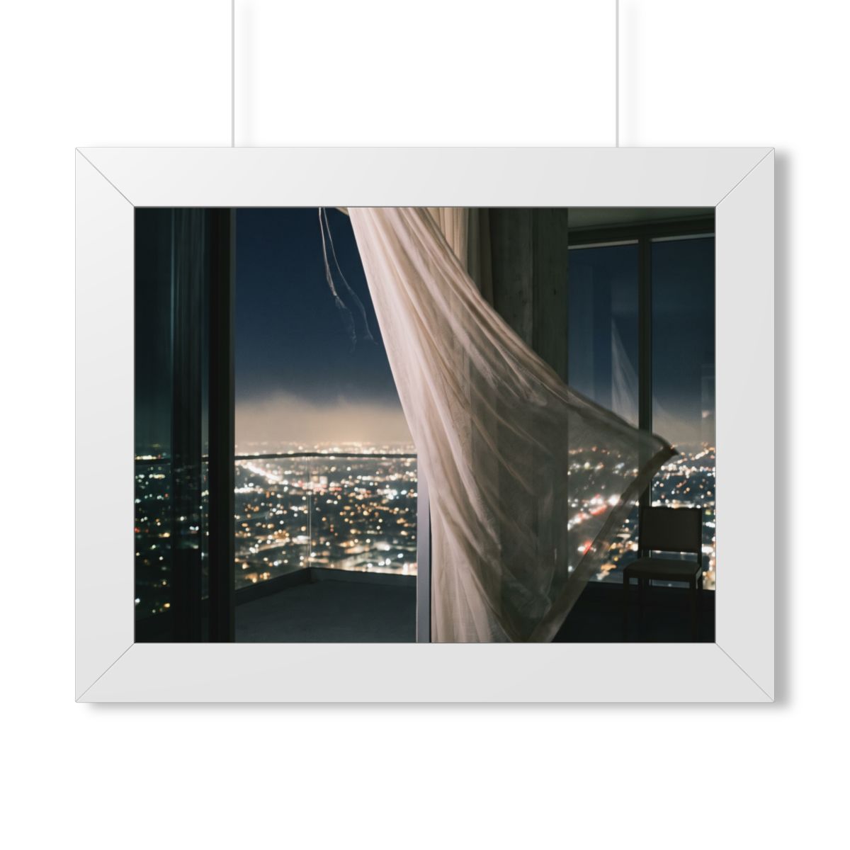 Framed Horizontal Poster - Skyline Serenity — White (14×11...