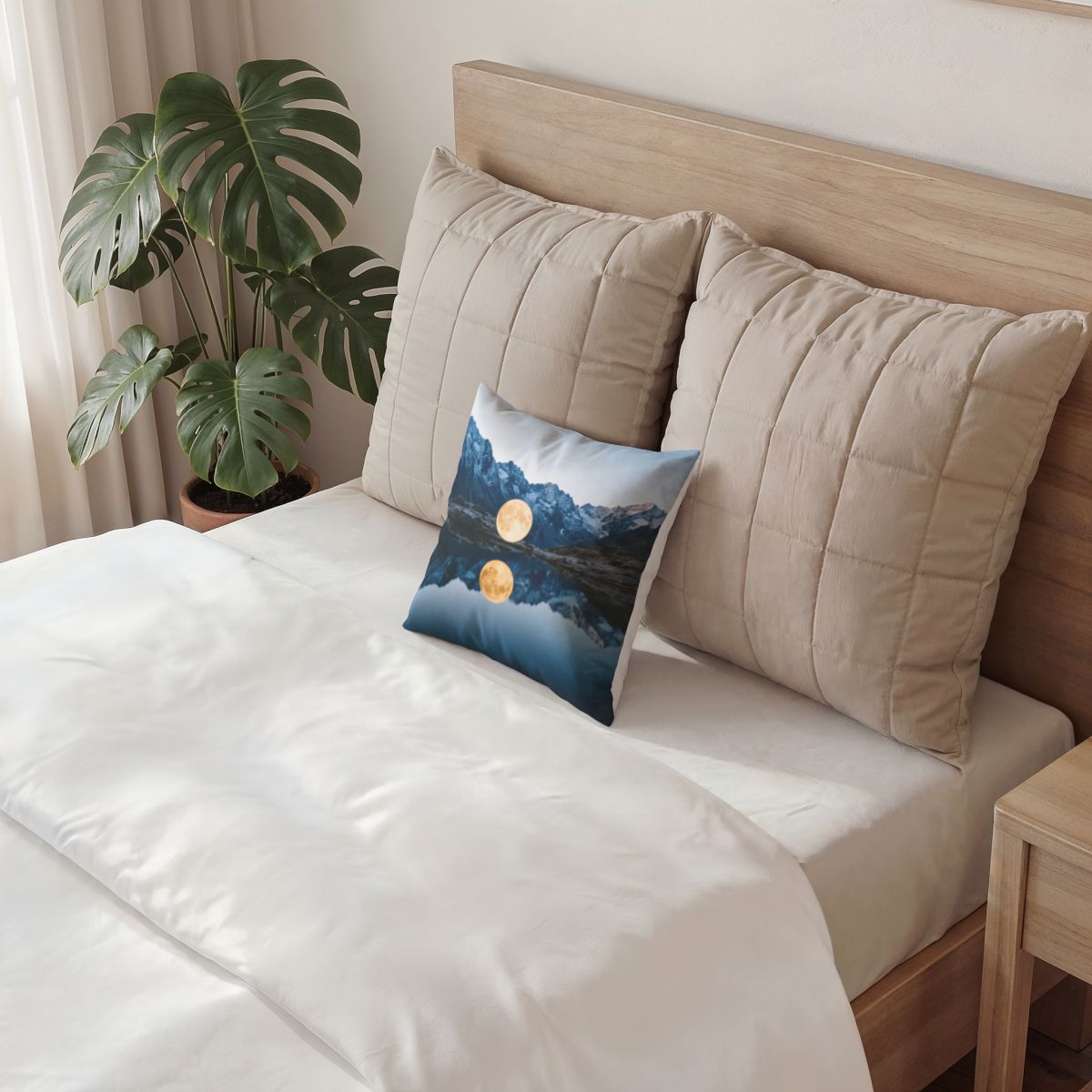 Poly Velvet Pillow - Alpine Moon Plush Velvet | Echovira...