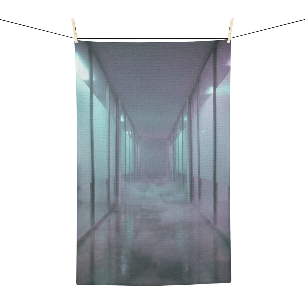 Microfiber Tea Towel - Liminal Corridor | Echovira Gallery