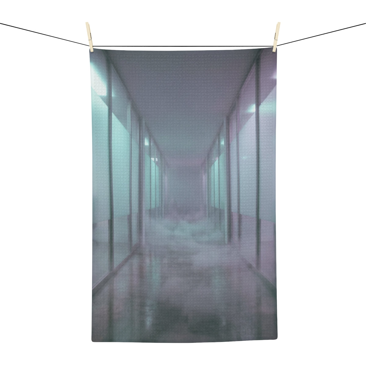 Microfiber Tea Towel - Liminal Corridor | Echovira Gallery