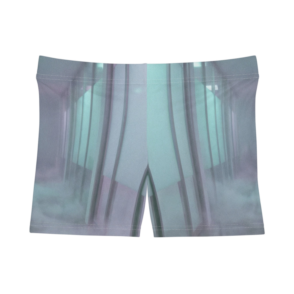 Women's Shorts - Liminal Corridor Fog Art Print | Echovira...
