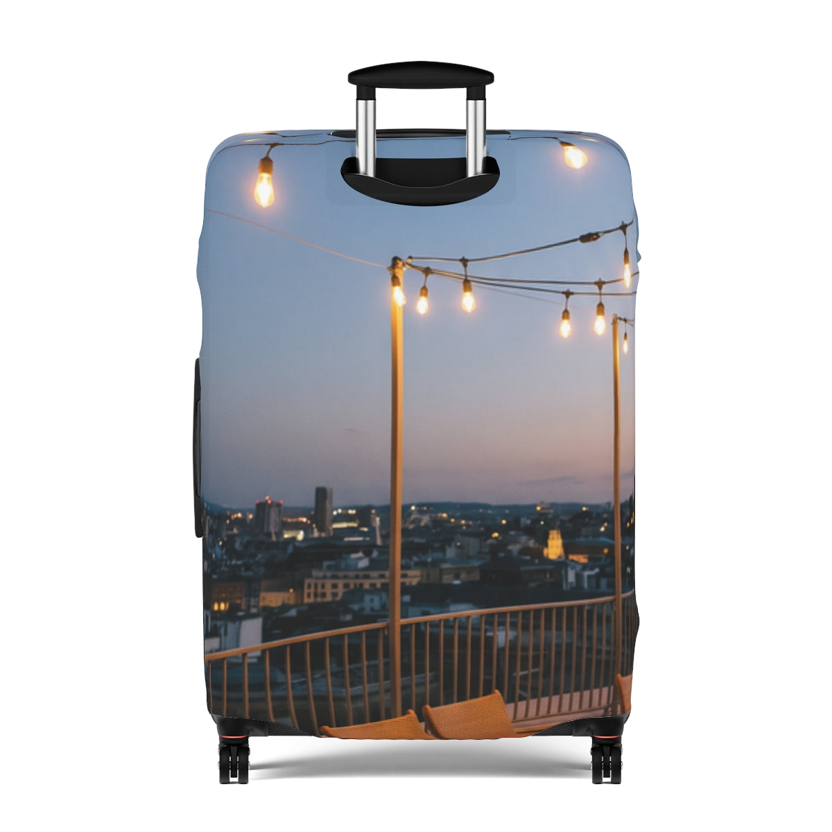 Luggage Cover - Twilight Rooftop Terrace Canvas Art |...