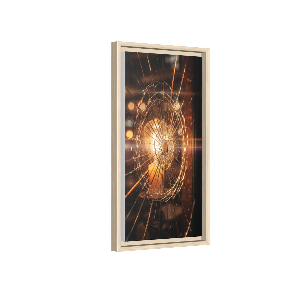 Framed Matte Canvas - Shattered Glass