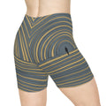 Women's Biker Shorts - Concentric Pace | Echovira Gallery