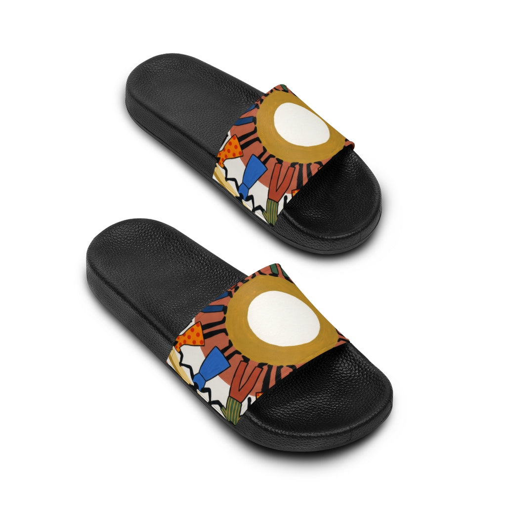 Men's Slide Sandals - Unity Mandala Folk Art | Echovira...