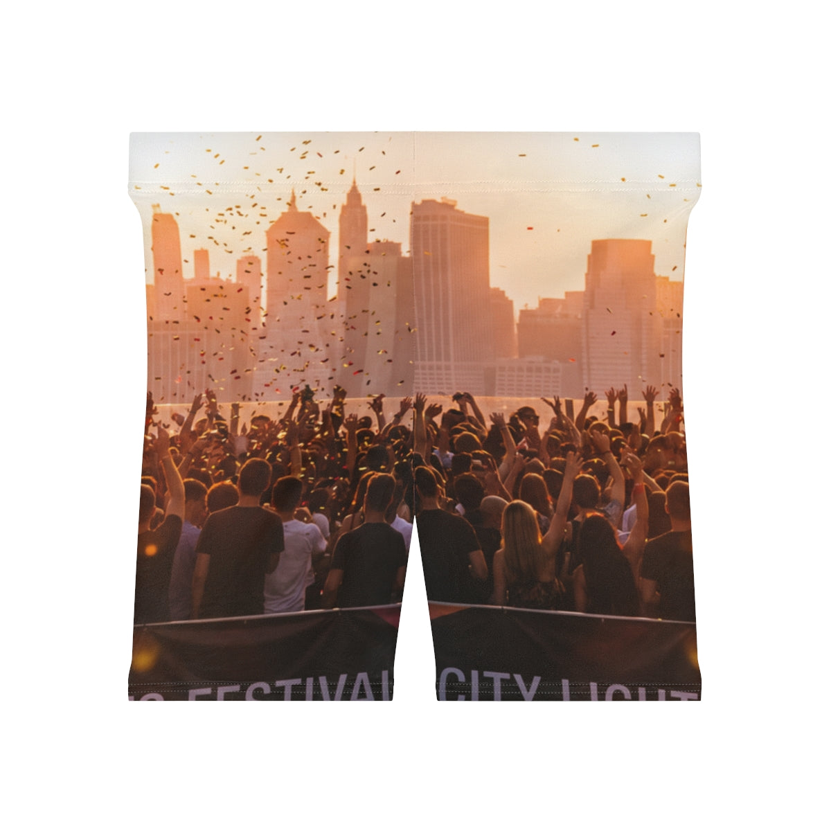 Women's Biker Shorts - City Lights | Echovira Gallery
