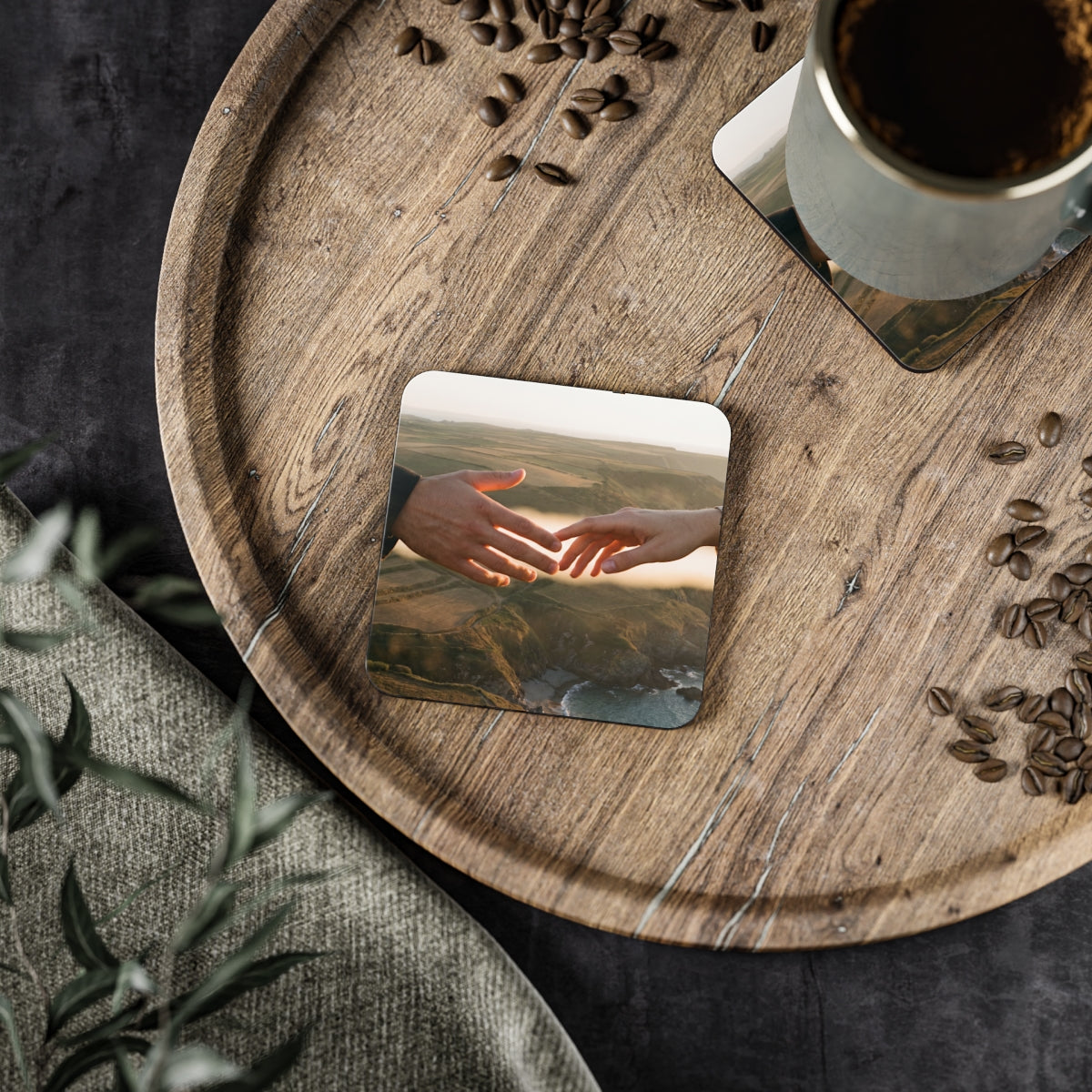 Coasters - The Infinite Touch | Ethereal Coastal Art (1 & 4...