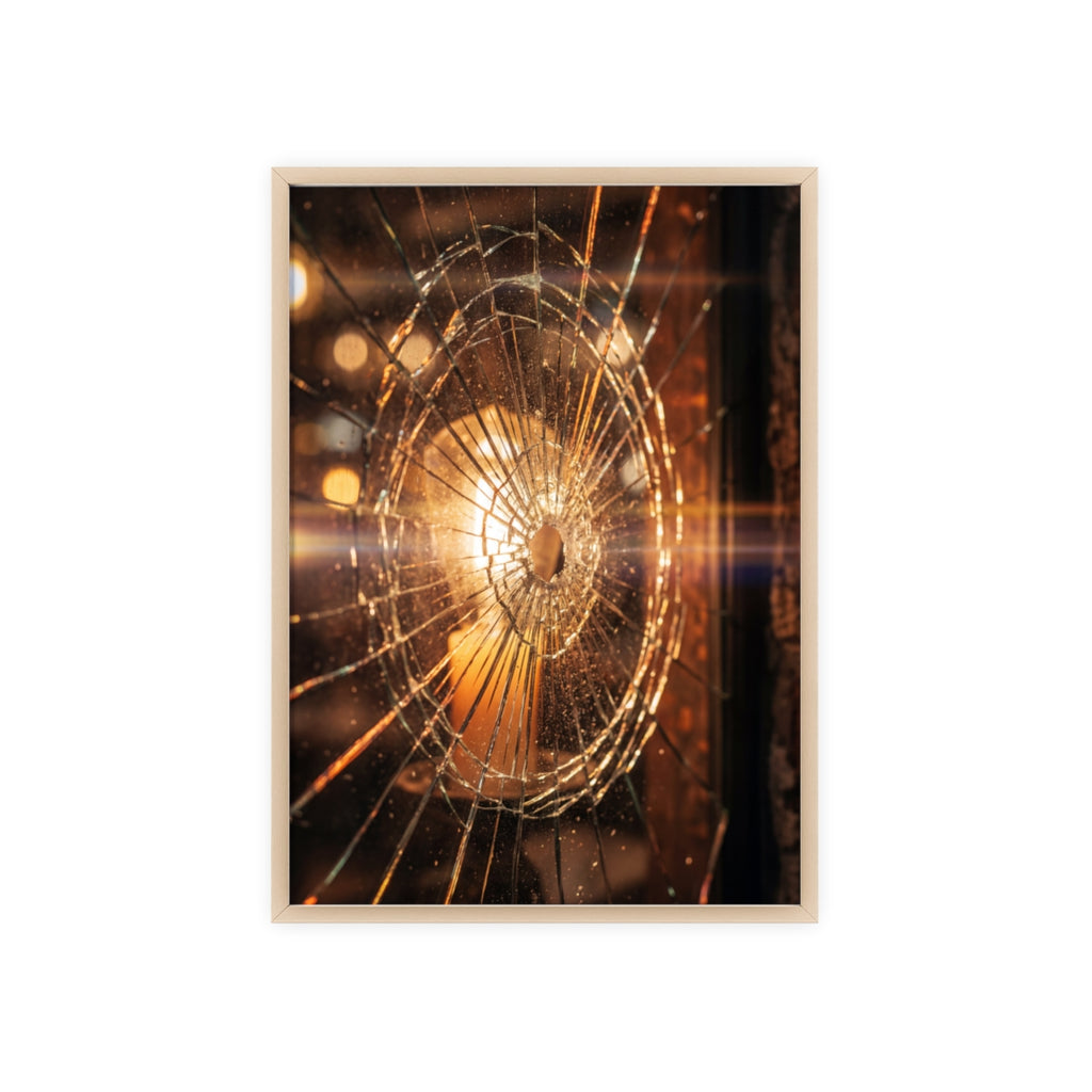Wood Framed Poster - Cinematic Fracture