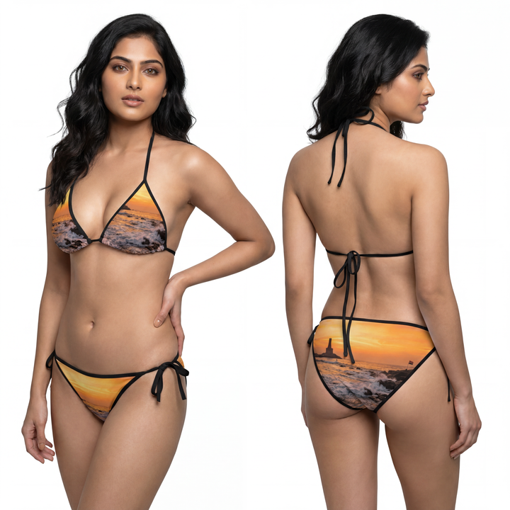 Women's Bikini Swimsuit - Sunset Horizon Shore