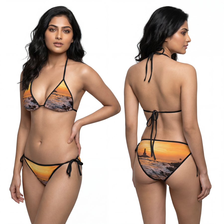Women's Bikini Swimsuit - Sunset Horizon Shore