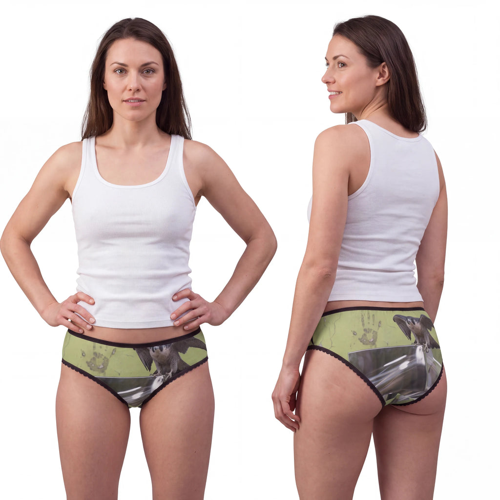 Women's Briefs with Peregrine Falcon Art