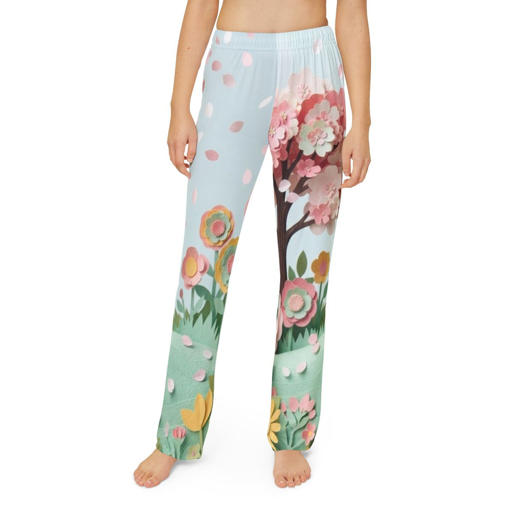 Kids Lounge Pants - Blossom Meadow Dreams | Echovira Gallery