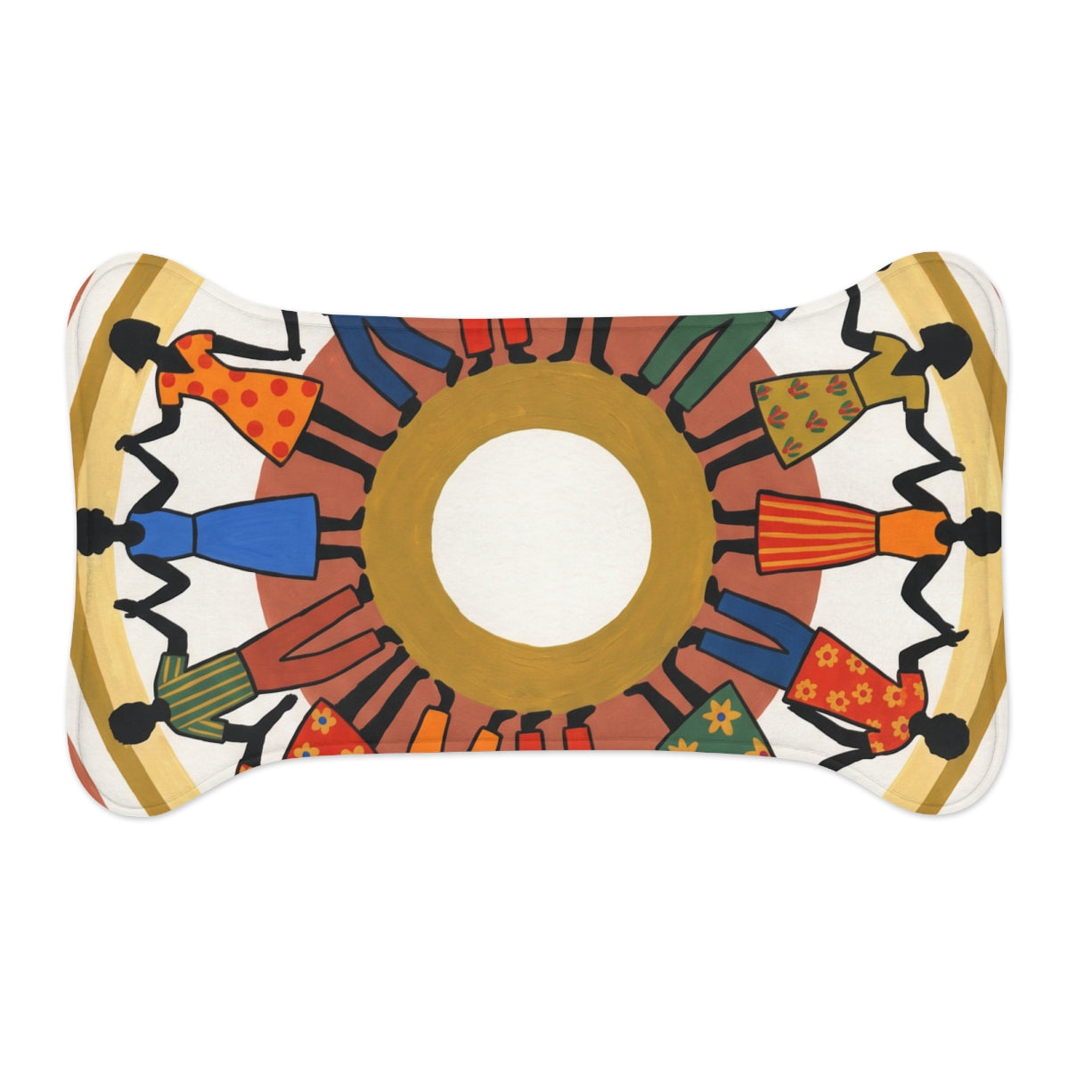 Pet Feeding Mat - Unity Mandala Folk Art | Echovira Gallery