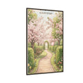 Matte Canvas Framed - Spring Blossom Pathway — Espresso /......