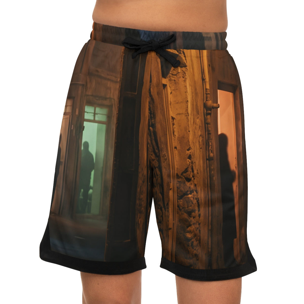 Men's Basketball Rib Shorts - Nocturnal Alleyway Misty... |...