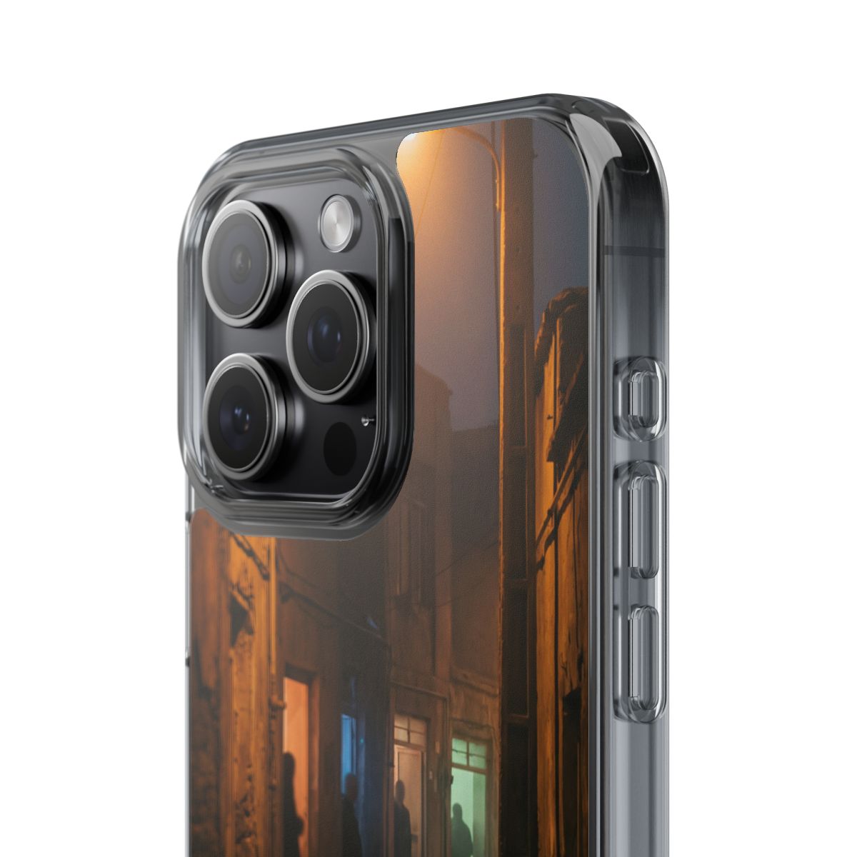 Clear Impact-Resistant Case - Night Alley iPhone Glow |...