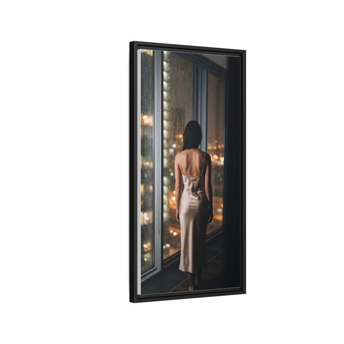 Gerahmte matte Leinwand - Cinematic Nights — Schwarz / 3,175 cm
