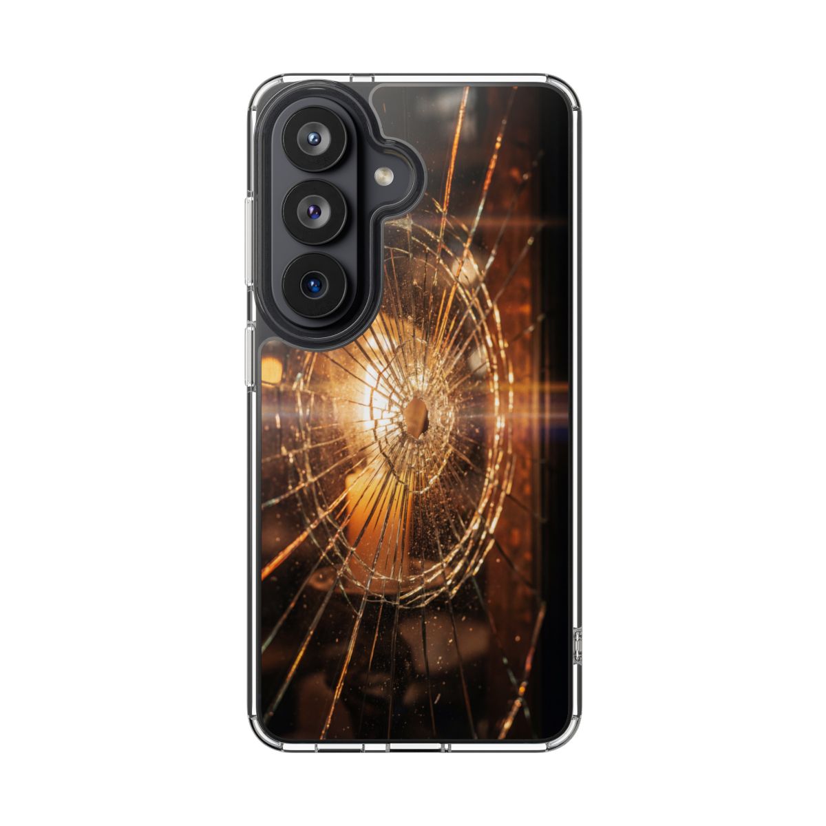 Clear Impact-Resistant Case - Fractured Glow