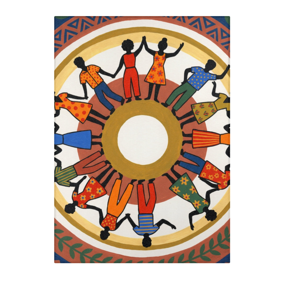 Area Rug - Unity Mandala Folk Art | Echovira Gallery