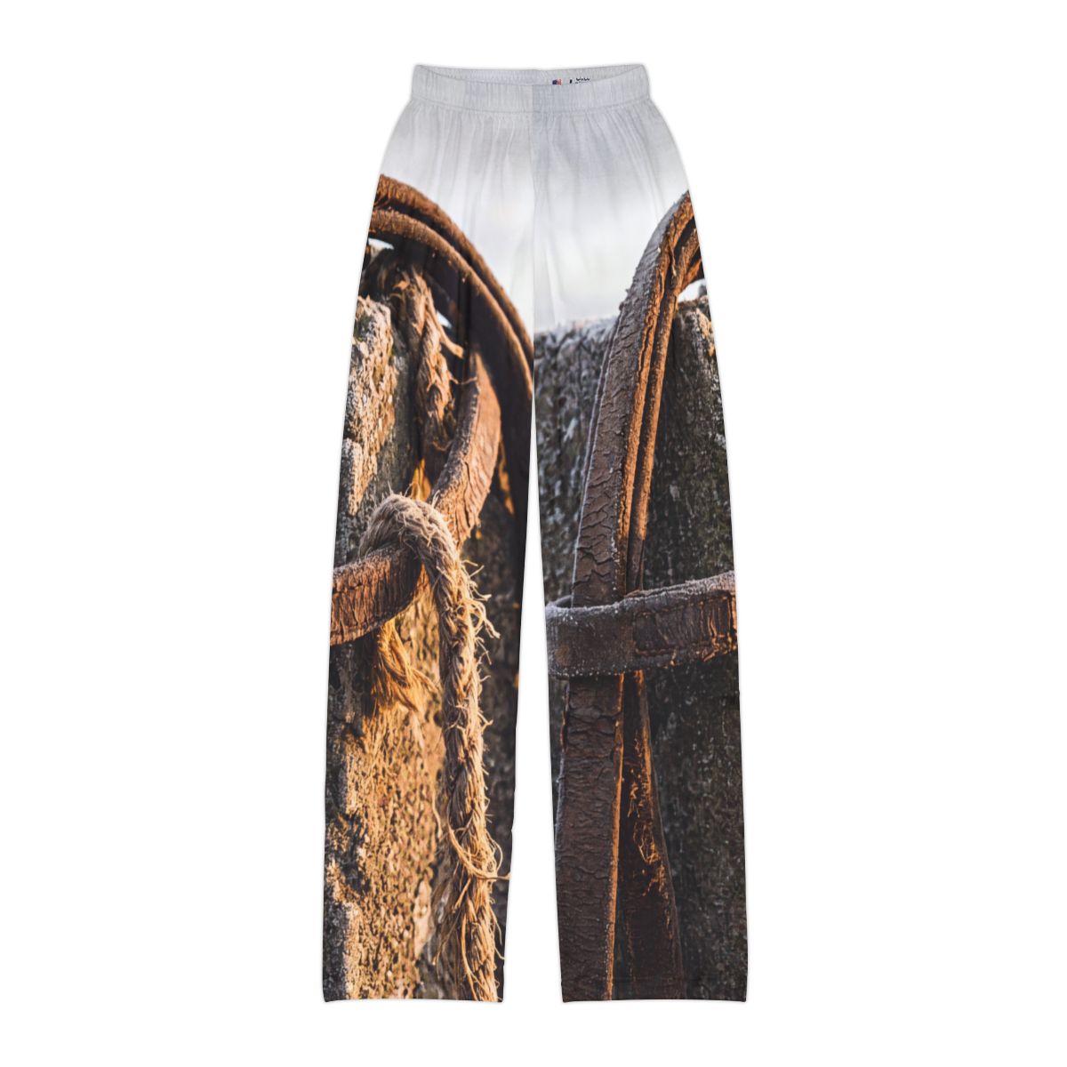 Kids Lounge Pants with Rustic Leather Art