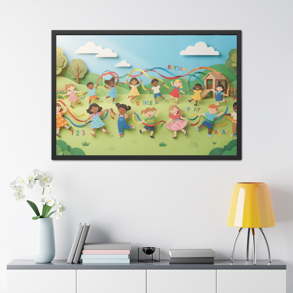 Framed Poster - Joyful Meadow Ribbon Dance (10×8, 12×8... |...