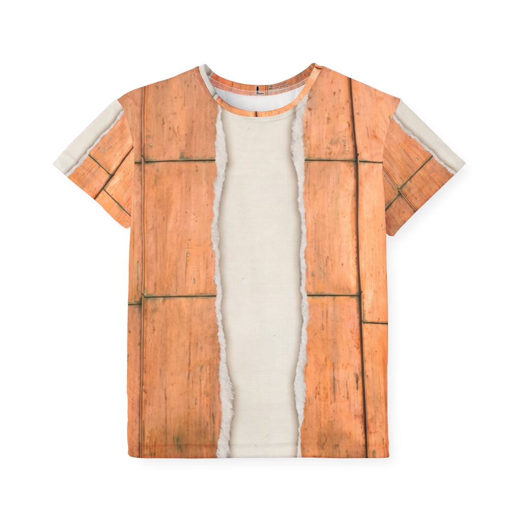 Kids Sports Jersey with Abstract Copper Art