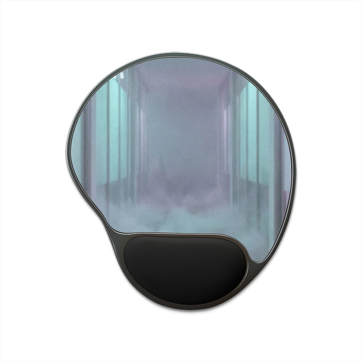 Mouse Pad With Wrist Rest - Liminal Corridor Fog Art Print