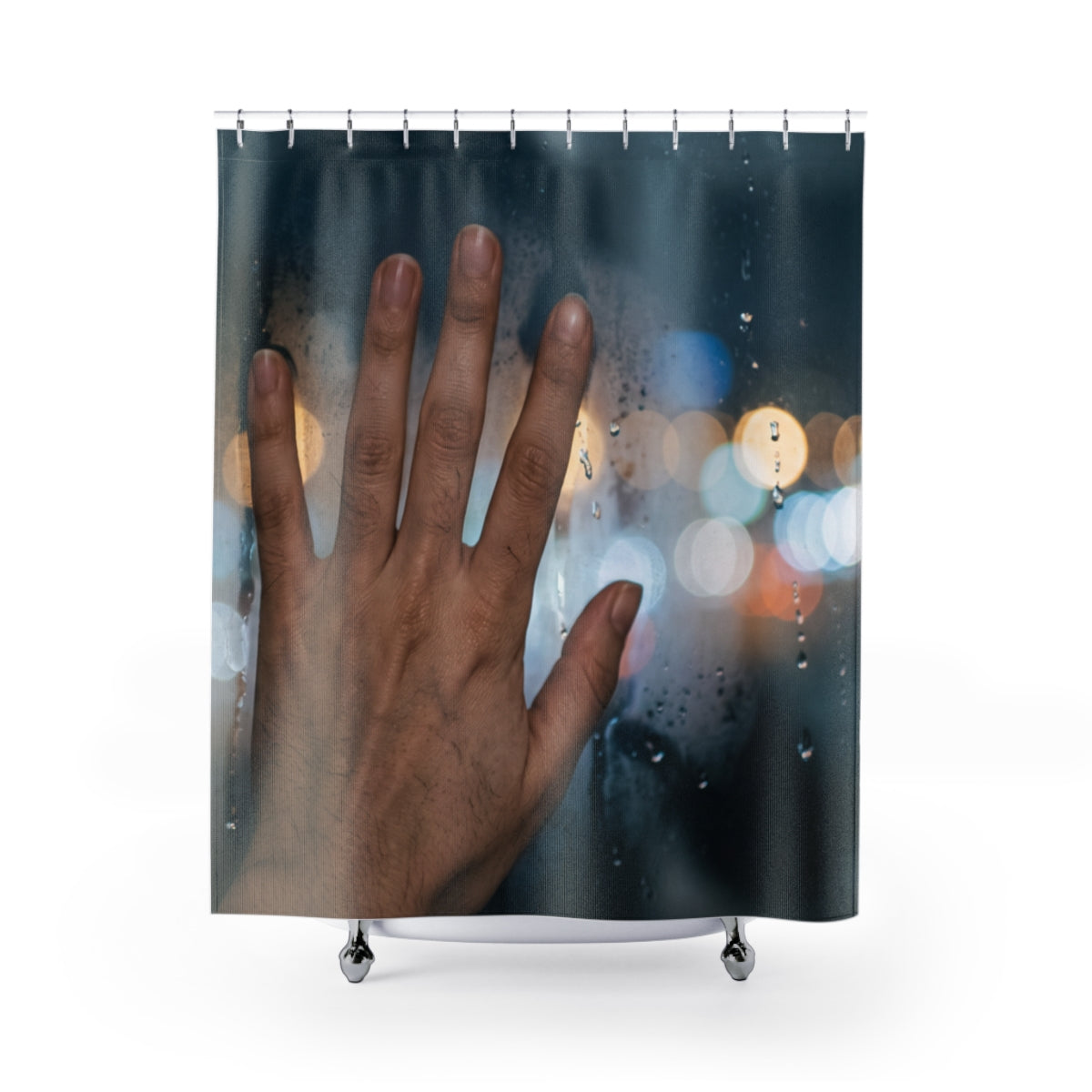 Rainy City Window Shower Curtain