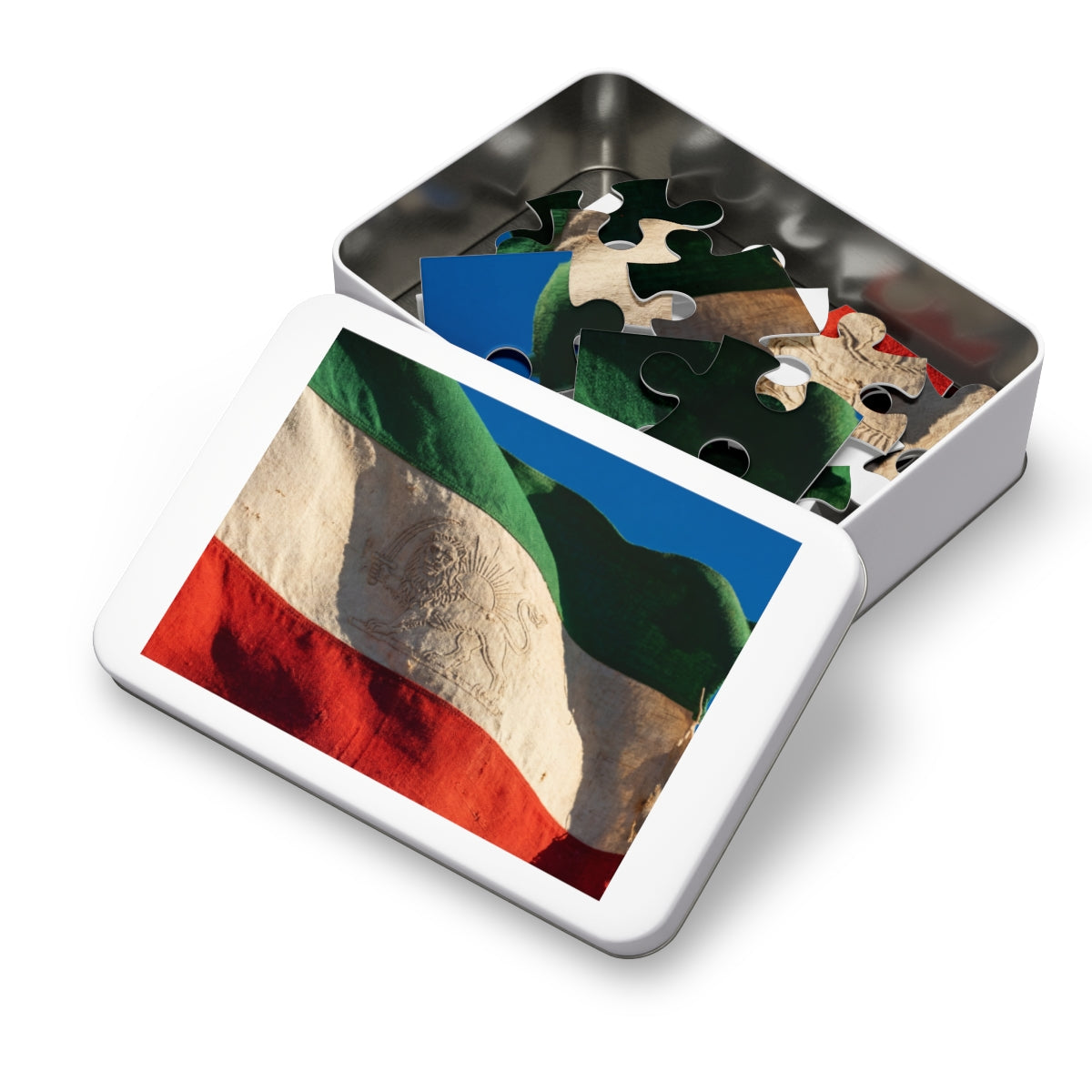 Jigsaw Puzzle with Tin - Flag